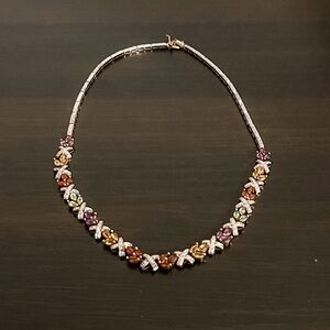 Vtg 925 Silver with Multi gemstones.